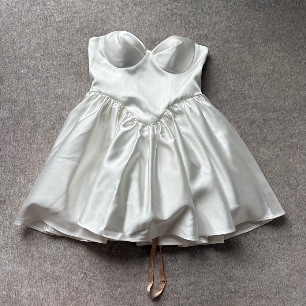 Meshki White Strapless Mini Dress - Picture 2 of 8